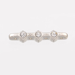 Bar distanziatori del rhinestone della lega&nbsp;ALRI-G007-P