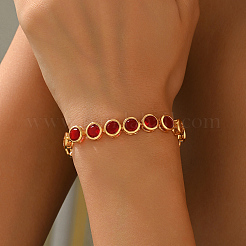 Винтажные латунные браслеты-цепочки с микропаве из кубических цирконий для женщин&nbsp;YS3082