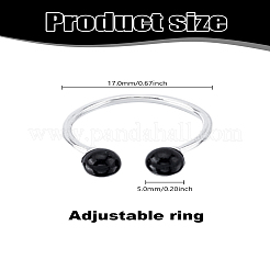 3 шт. наборы колец из латуни и пластика с жемчугом для женщин&nbsp;RJEW-LP0003-50A