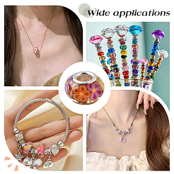 100шт смола с полимерной глиной внутри европейские бусины RESI-PA0001-14A