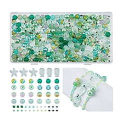 3 пакетик стеклянных бусин GLAA-DC0001-37C