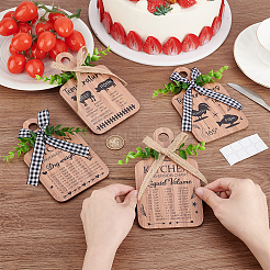 Деревянная подвеска HJEW-WH0074-023