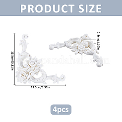 Decorazione angolare intagliata in pu rose&nbsp;AJEW-WH0709-419