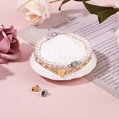 4шт 2 цвета бусины из нержавеющей стали STAS-TA0002-73