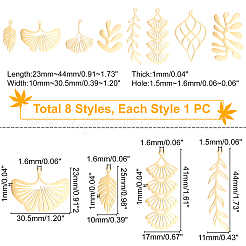8 шт. 8 стиля ионного покрытия (IP) 201 подвески из нержавеющей стали&nbsp;STAS-DC0002-81