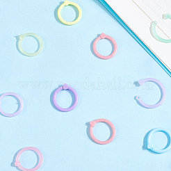 250 шт. 10-цветный пластиковый переплет в форме сердца с отрывными листами на кольцах&nbsp;FIND-CP0003-20A