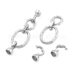 Micro pavé di ottone trasparente cubic zirconia piegato su fermagli&nbsp;KK-B125-10P