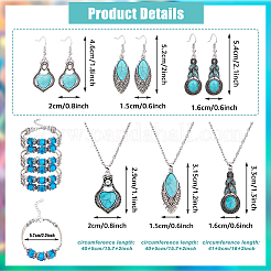 Комплект украшений из богемского стекла и пластиковых бусин SJEW-FI0001-29