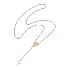 Подвеска-крестик из нержавеющей стали 201 NJEW-JN05437