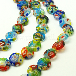 Millefiori стеклянные плоские круглые нити бисера LK-P008-06