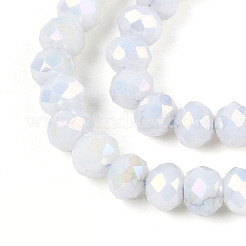 Антикоррозийные гальванические стеклянные бусины рондель&nbsp;EGLA-T021-4mm-17-01