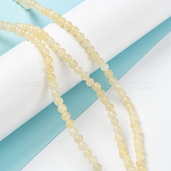 Chapelets de perles en jade topaze naturelle&nbsp;G-P454-01A-01