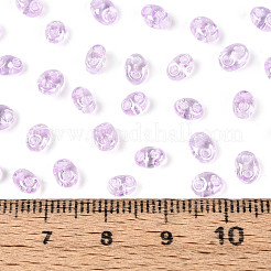 Прозрачные цвета блеск стеклянный бисер&nbsp;SEED-N008-09J