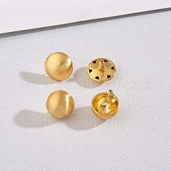 女性用合金ハーフラウンドスタッドピアス  ゴールドカラー  18.5mm  ピン：0.7mm&nbsp;JE1016A