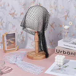 2 шт. 2-цветная сетчатая ажурная повязка на голову со стразами OHAR-GA0001-11