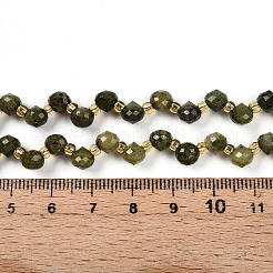 Бусы из натурального канадского нефрита G-T141-57