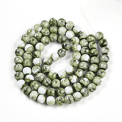 Выпечка окрашенные стеклянные бусины пряди X-DGLA-N003-10mm-C06