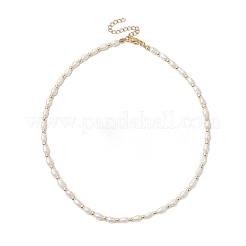 Колье из натурального культивированного пресноводного жемчуга с бисером NJEW-JN05058