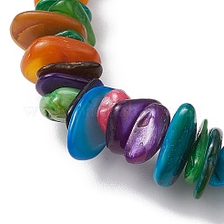 2 pz braccialetti elastici con perline di conchiglie naturali&nbsp;BJEW-JB11244