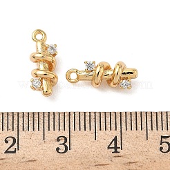 Латунные микропаве прозрачные кубические циркониевые подвески KK-B160-17G