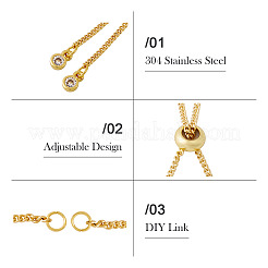 2 комплект из 2 стилей звеньев цепи из нержавеющей стали 304 для изготовления браслета&nbsp;AJEW-TA0001-77