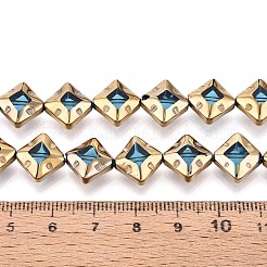 Стеклянные бусины с гальваническим покрытием &nbsp;EGLA-T021-24D