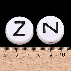 Opake weiße europäische Acrylperlen&nbsp;AC-CBA3BDD-01Z