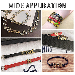 Тибетский стиль антикварные бронзовые покрытые сплавом письма слайд прелести PALLOY-PH0013-42AB