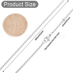 304ステンレススチール製ベネチアンチェーンネックレスの製作  ステンレス鋼色  22インチ（56cm）  穴：2.5mm&nbsp;AJEW-WH0270-251