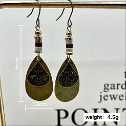 Серьги-подвески из натурального амазонита в форме капли FS-WGF15ED-01