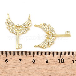 Pendenti in zirconi cubici trasparenti in micro pavè di ottone&nbsp;KK-CBA6A75-39G