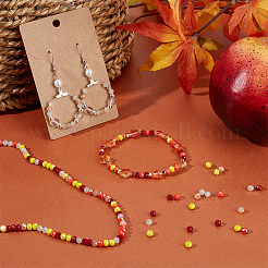 10 нити стеклянные бусины нити EGLA-BBC0001-01D