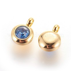 Strass-Anhänger aus Edelstahl 304&nbsp;STAS-P237-10G-02