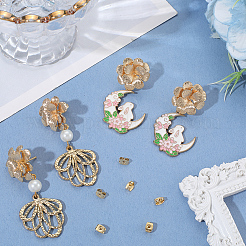 5 пара латунных сережек-гвоздиков&nbsp;KK-BBC0020-87