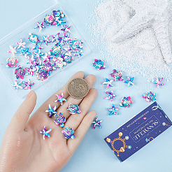 100 шт. 2 стиля синтетических бирюзовых бусин&nbsp;G-SC0002-89B