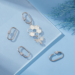 4 шт. подвески-замки с винтовым карабином из нержавеющей стали 304 STAS-UN0060-16