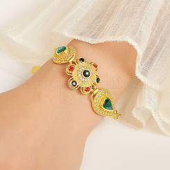 Браслеты из винтажной и богемной латуни с кубическими циркониями для женщин&nbsp;CK4218