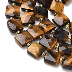 Природных тигровый глаз бисер нитей G-L642-L03-10mm-02