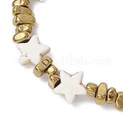 Синтетические бирюзовые бусы стрейч браслеты&nbsp;BJEW-JB11708