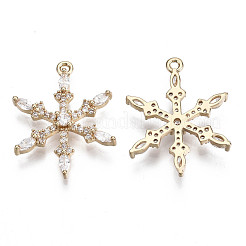 Pendentifs en laiton micro pave zircone cubique pour Noël&nbsp;X-KK-R111-053