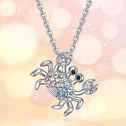 Collane estive da spiaggia con ciondolo in lega e strass colorati&nbsp;WGE77BE-01