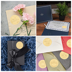 30 лист 6-х видов самоклеящихся наклеек с тиснением золотой фольгой DIY-CP0006-33