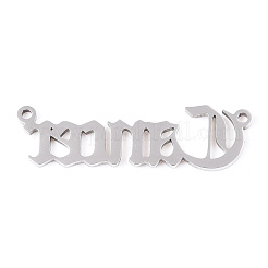 301ステンレススチールペンダント  星座  ステンレス鋼色  蟹座  8x31x1.5mm  穴：1.6mm&nbsp;STAS-CJC0004-03P-08