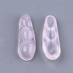 Прозрачный лак окрашенные стеклянные подвески GLAA-S183-18A