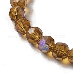 Chapelets de perles en verre transparent électrolytique&nbsp;EGLA-A035-T6mm-L04