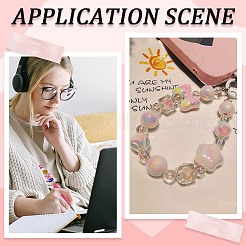 50шт двухцветные непрозрачные акриловые бусины SACR-SC0001-28