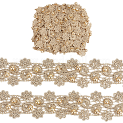 5 ярд полиэстеровой и АБС-пластиковой искусственной жемчужной кружевной ленты&nbsp;OCOR-GF0004-92B