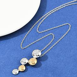 Ожерелья из нержавеющей стали 304 с подвеской в виде винограда со стразами для женщин NJEW-K290-01GP