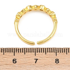 Манжеты из латуни с микро паве кубический цирконий для женщин&nbsp;RJEW-Z113-29G