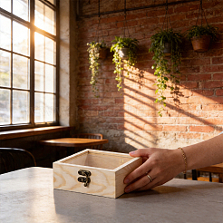 Aufbewahrungsboxen aus Holz&nbsp;WOCR-DJ0001-01B